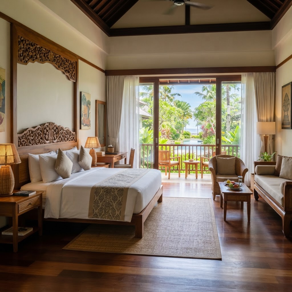 Balinese-style deluxe room at Club Med Bali