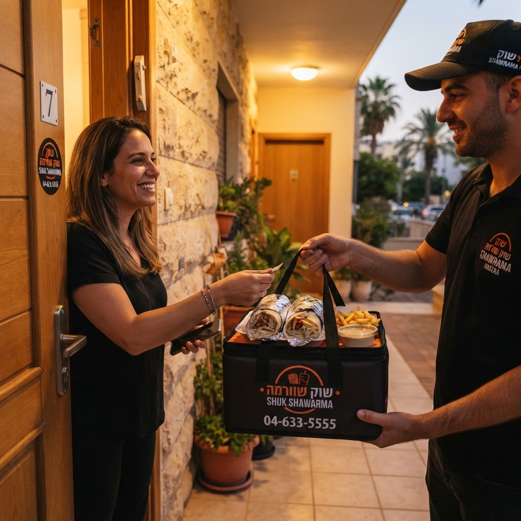 משלוח שווארמה בחדרה — כל מה שצריך לדעת