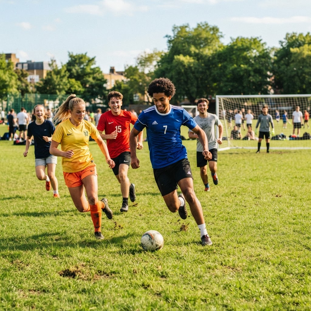 People playing football