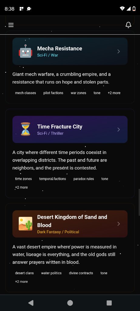 More Universe Templates