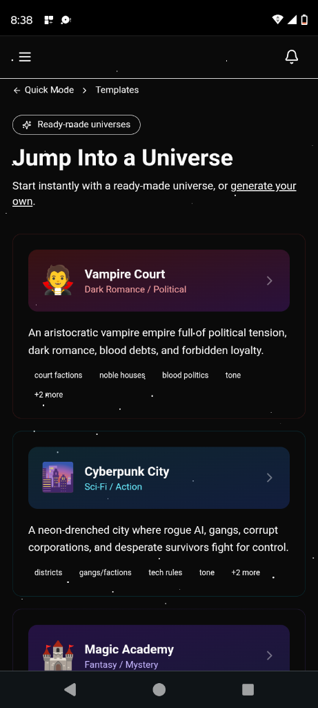 Quick Mode Templates