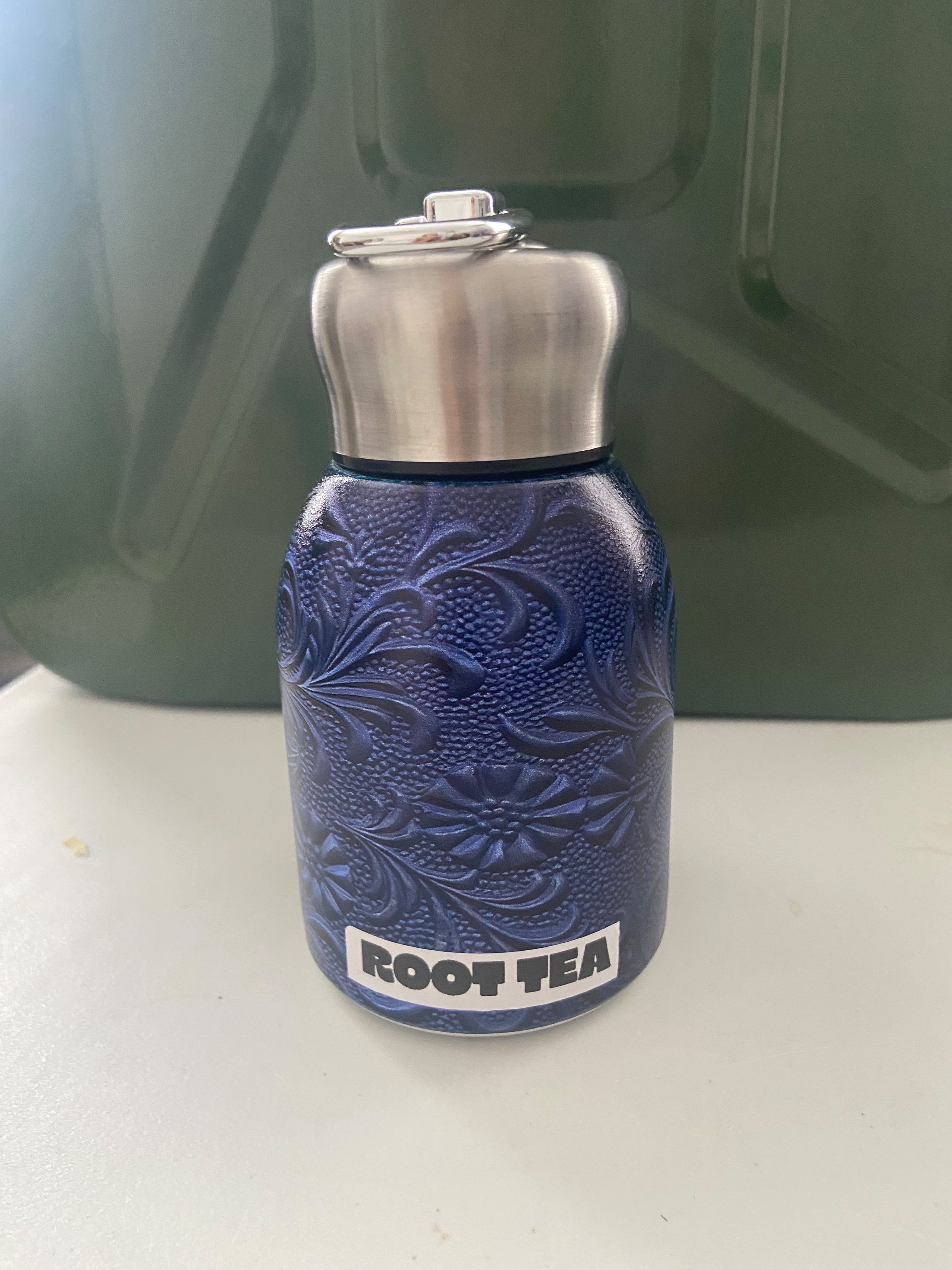 Midnight Embossed Mini Flask
