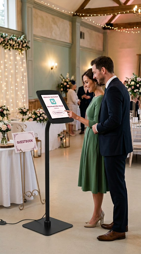 MyKioskBrowser kiosk display at wedding