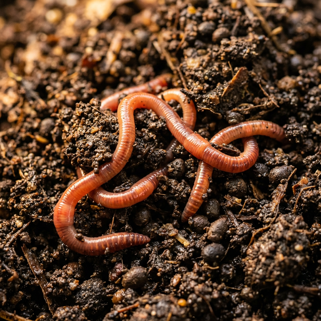 Red wiggler worms