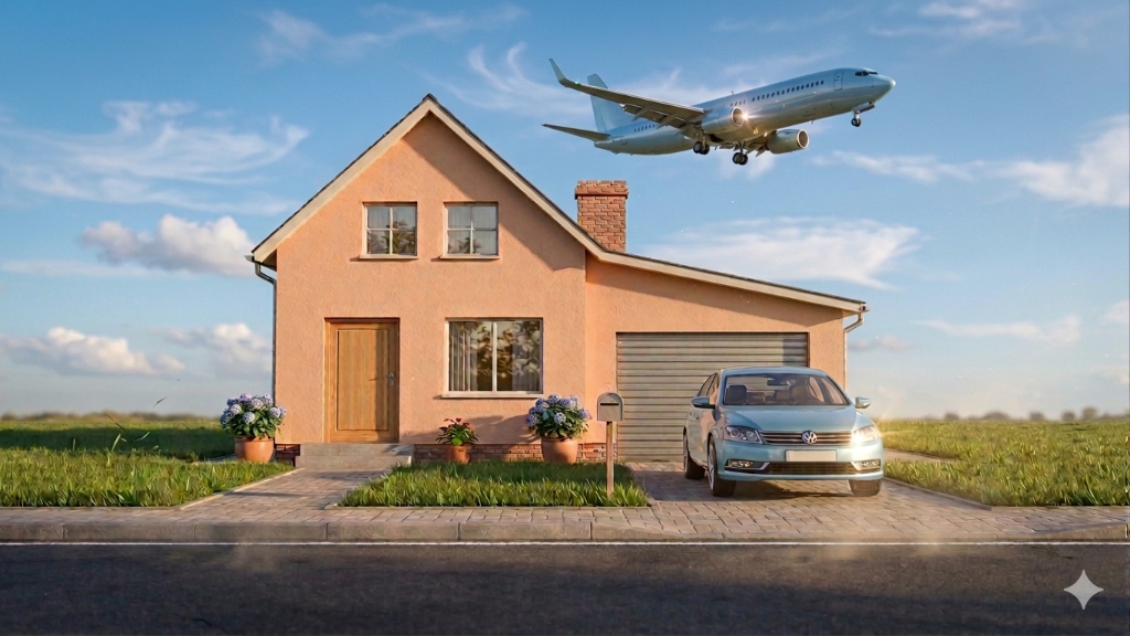 House with car