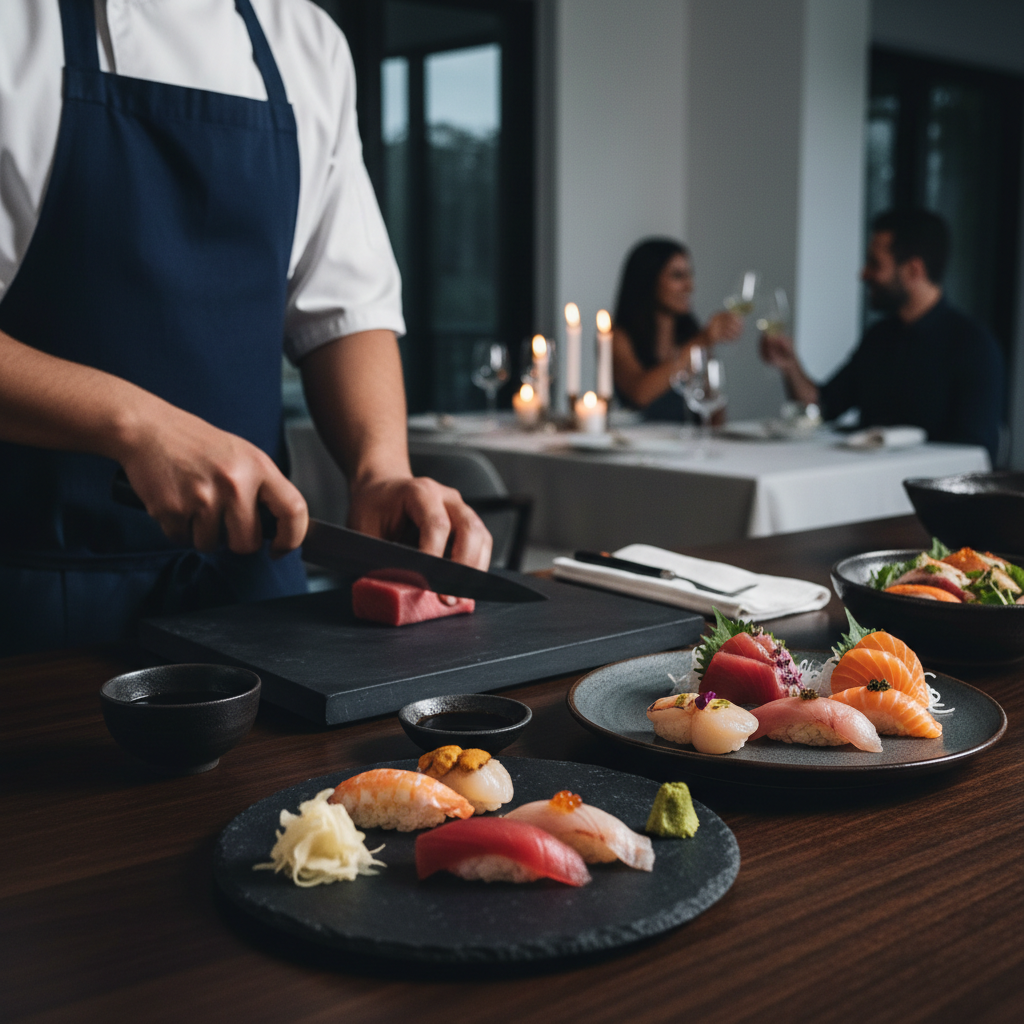 El Arte del Omakase en Casa: Por Qué un Chef Privado de Sushi Transforma Cualquier Velada
