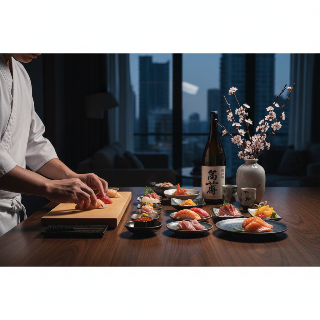 Omakase en Casa: El Arte de Entregarse al Chef Privado de Sushi