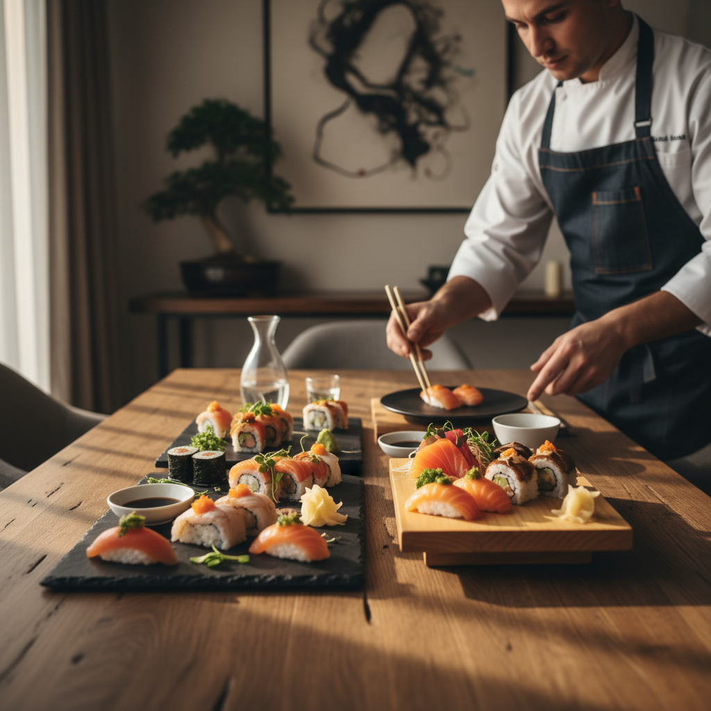 Catering de Sushi a Domicilio: Contrata tu Chef Privado con Take a Sushiman
