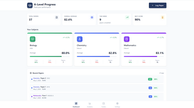Exam Tracker template preview
