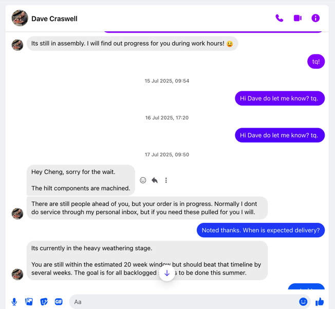 Messenger conversation 2