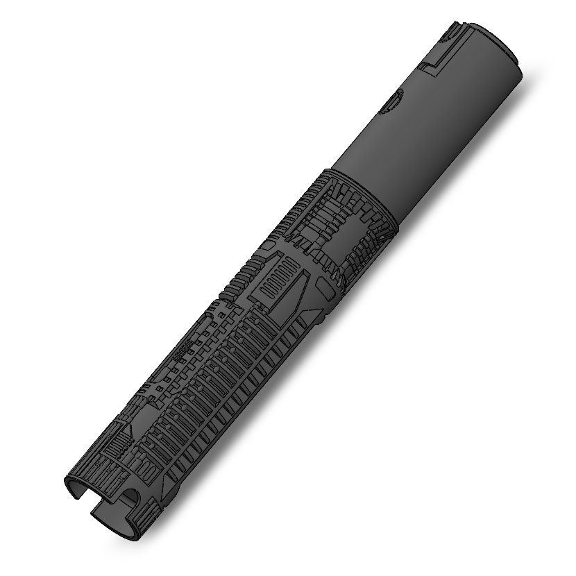A standard ECO chassis for the Erasmios hilt.