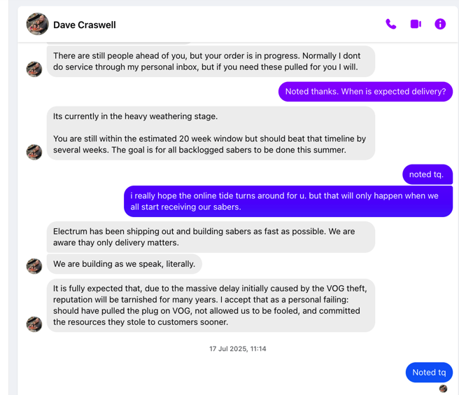 Messenger conversation 1