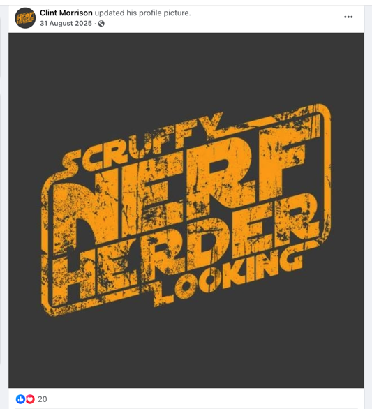 Scruffy Nerf Herder Looking Facebook group logo