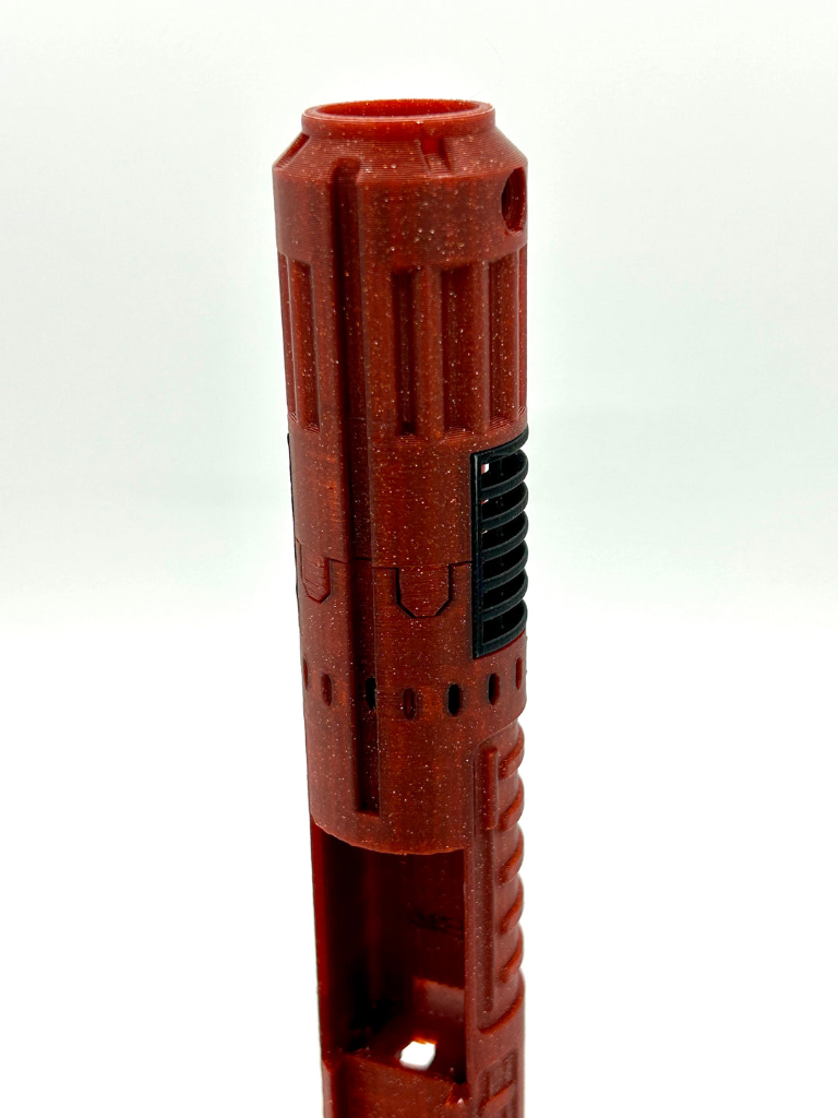 A highly detailed chassis printed entirely in SLA resin, demonstrating the detail possible with photopolymers.