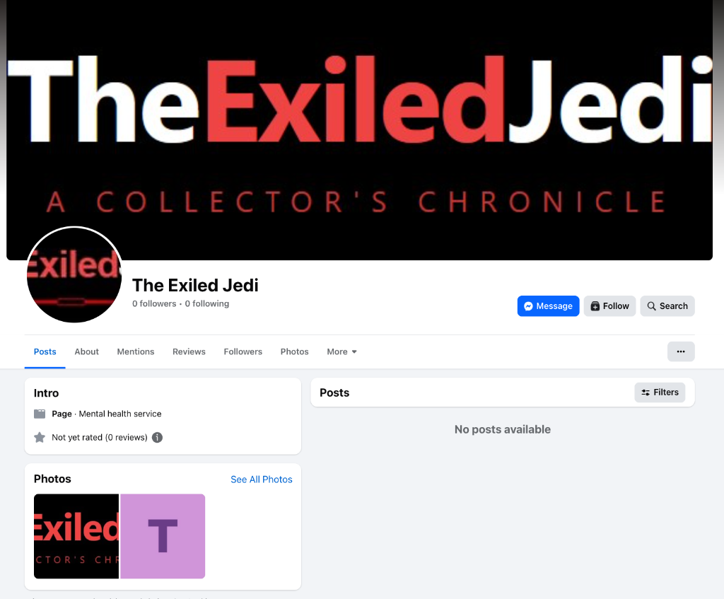 Fake Facebook page screenshot
