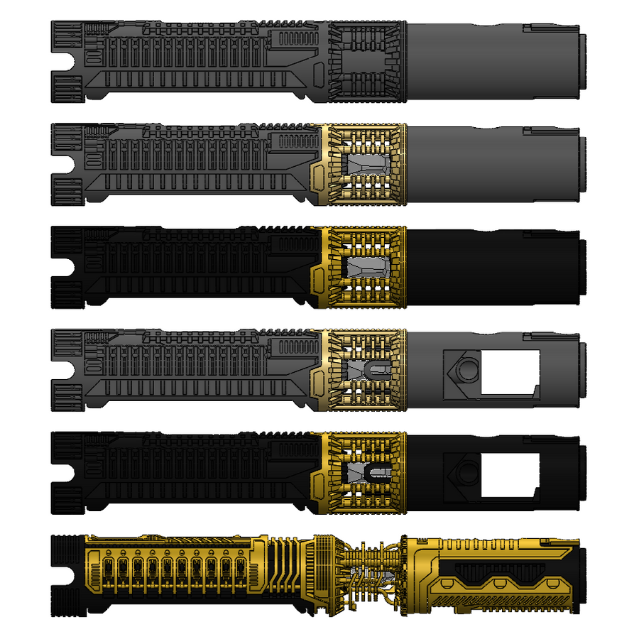 The complete ERASMIOS chassis tier lineup from ECO to Metal Master.