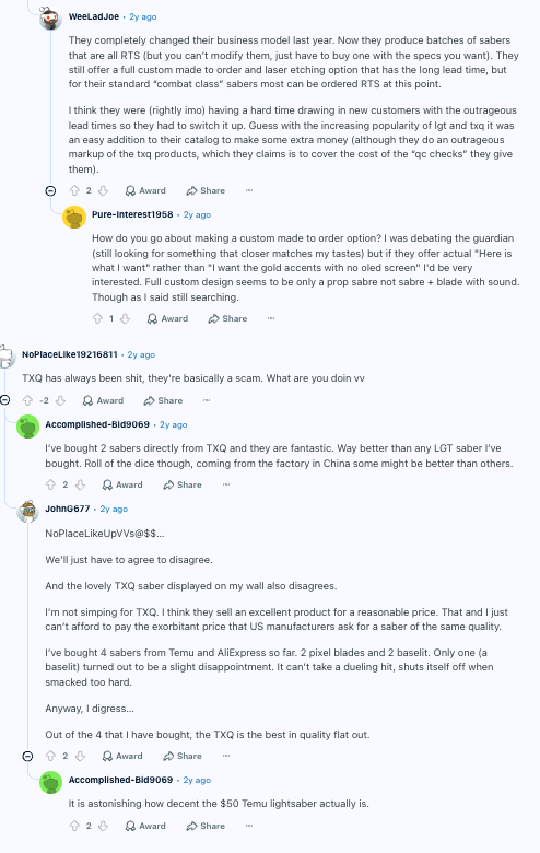 Reddit TXQ thread screenshot 6