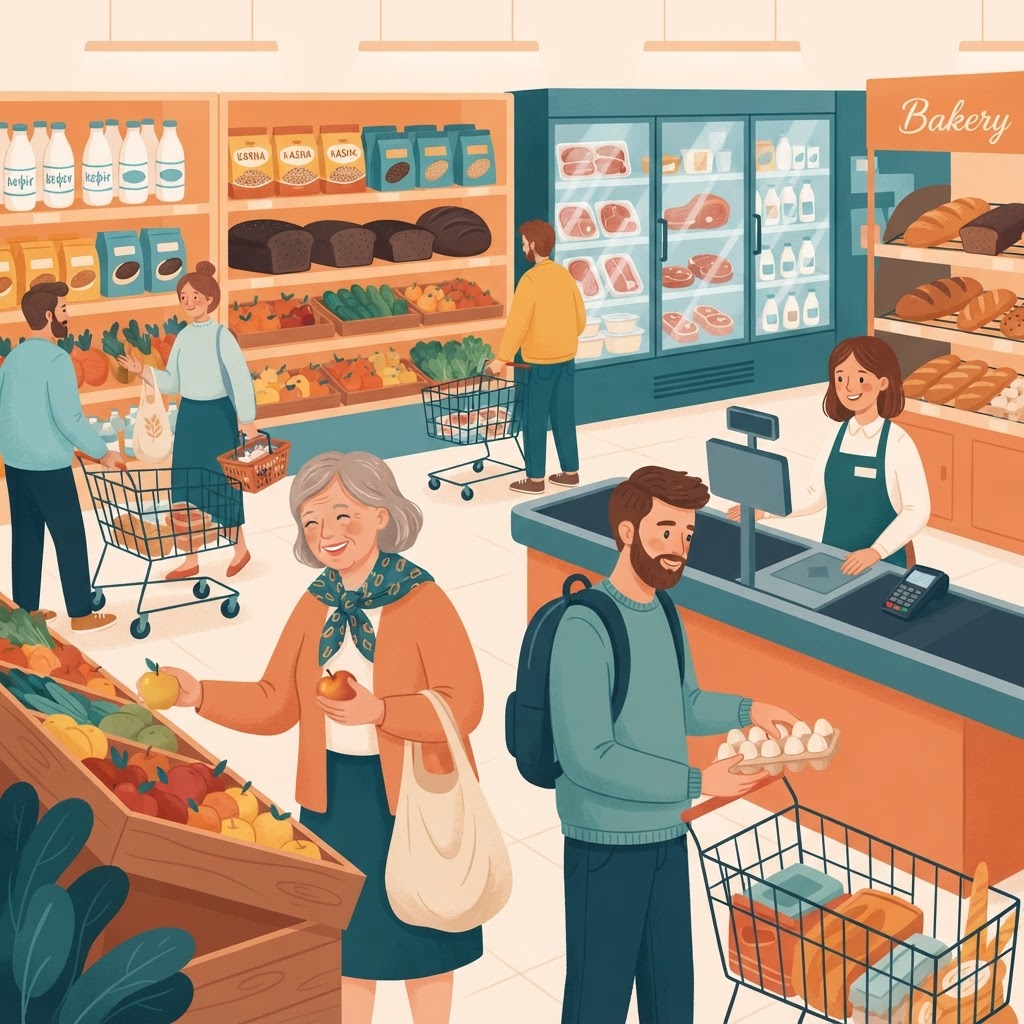 В продуктовом магазине