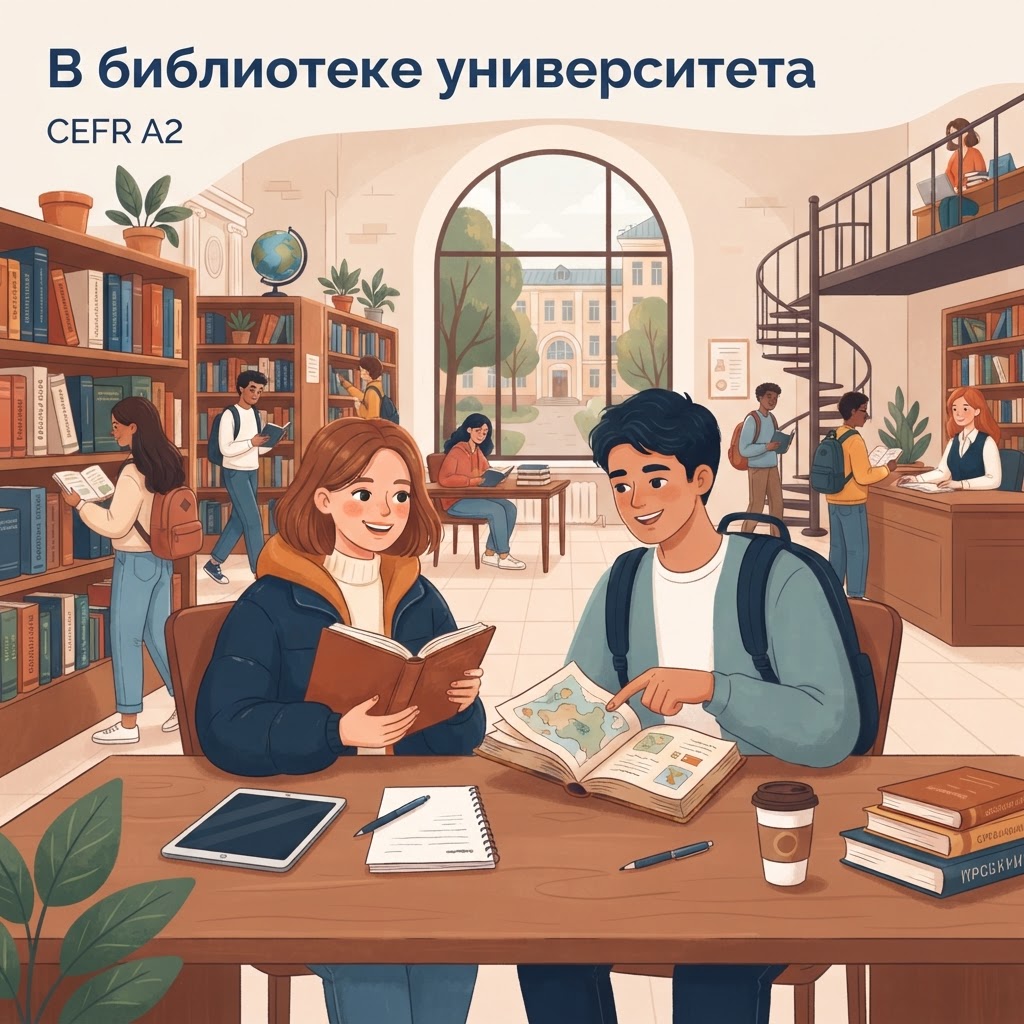 В библиотеке университета