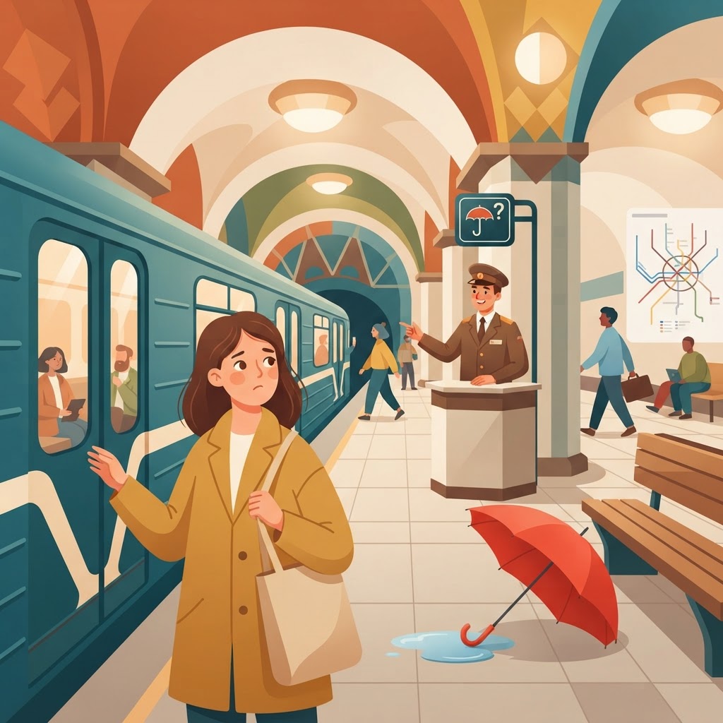 Потерянный зонт в метро