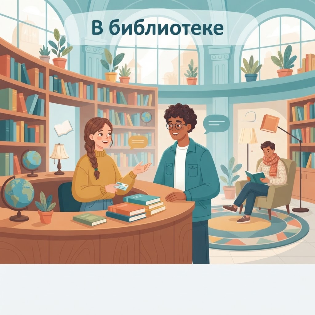 В библиотеке