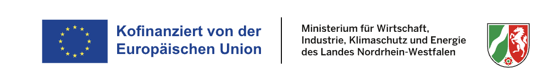 Kofinanziert von der Europäischen Union – Ministerium für Wirtschaft, Industrie, Klimaschutz und Energie des Landes Nordrhein-Westfalen