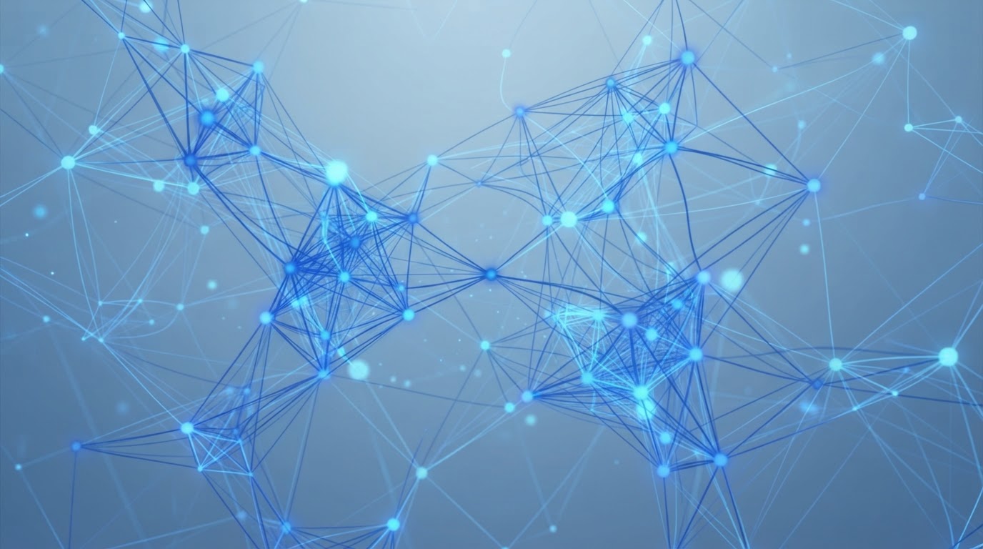 Abstrakte blaue Netzwerkverbindungen