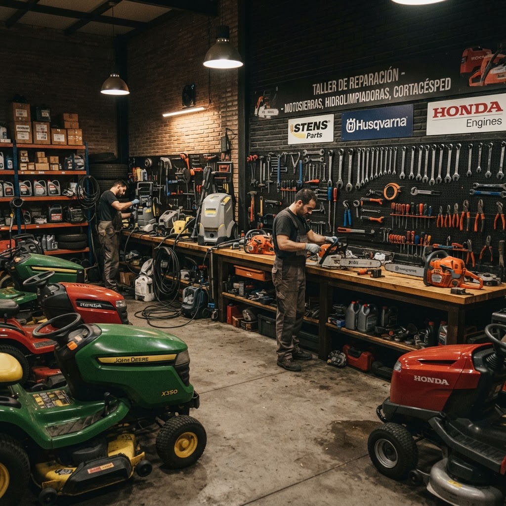 Fachada e instalaciones del taller AJ Reparación