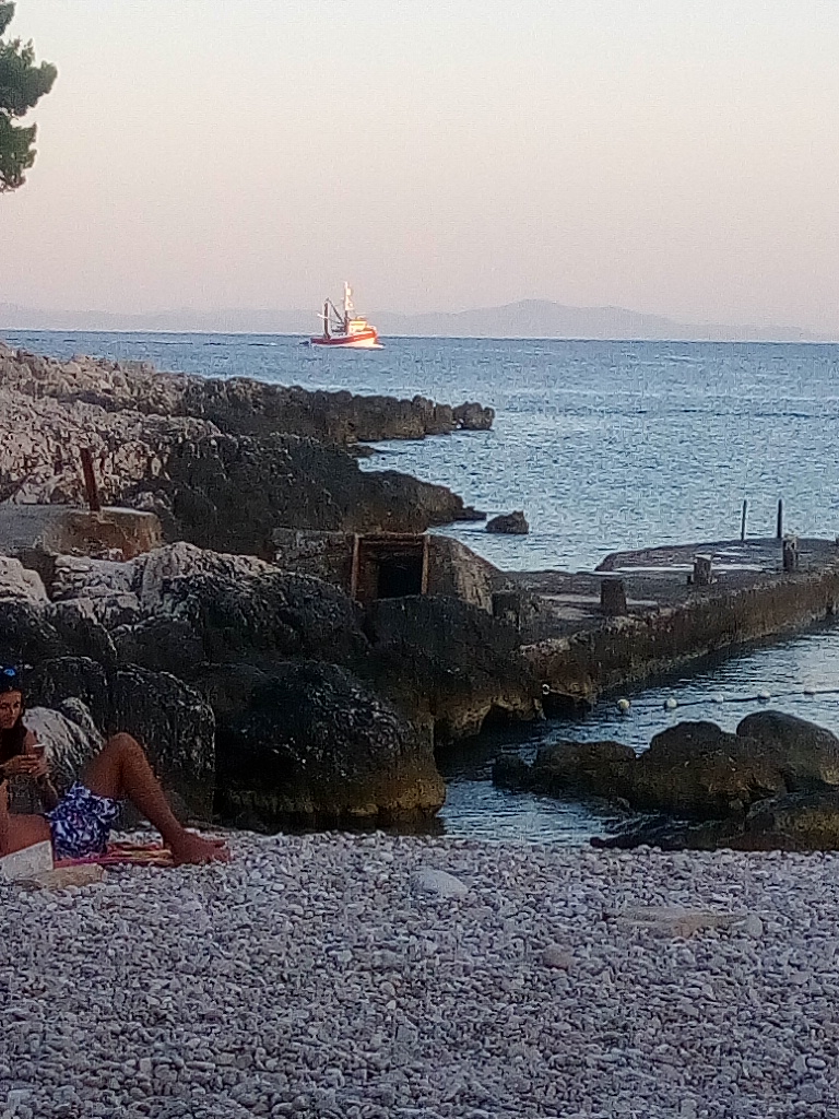 Al tramonto sulla spiaggia