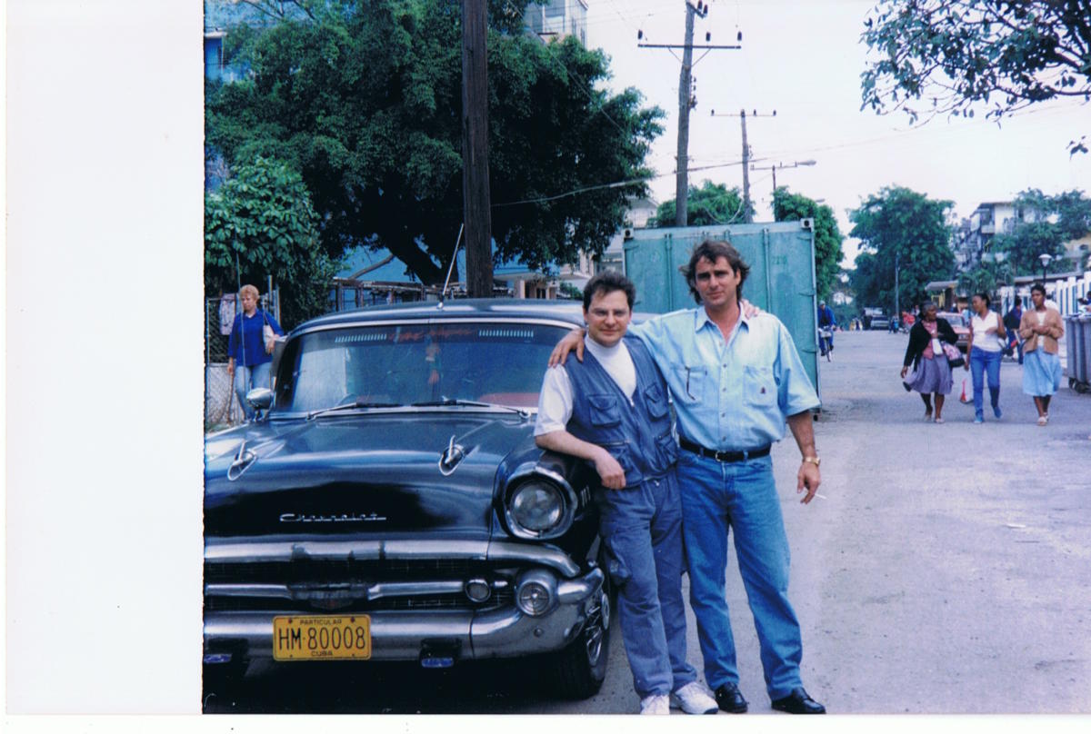 Con la Chevrolet d’epoca