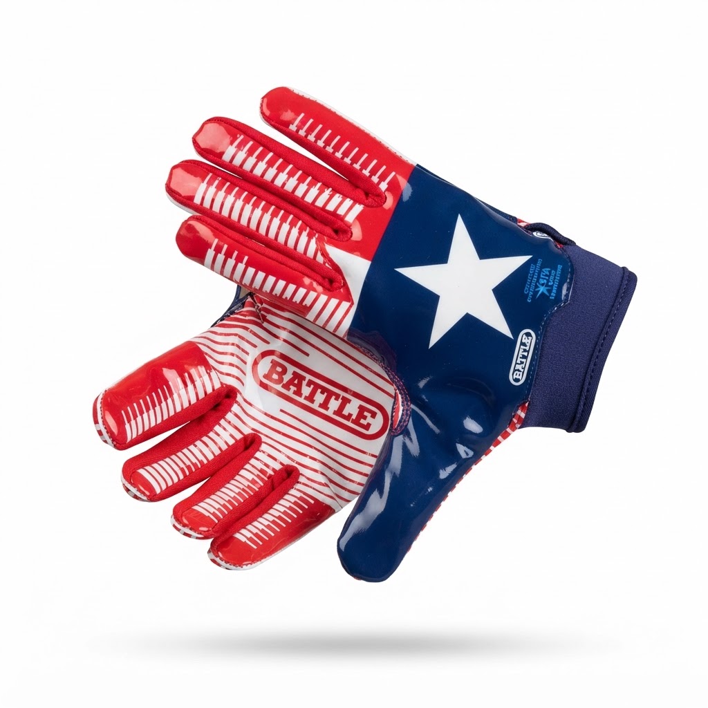 Battle ultra - stick US flag receiver gloves
