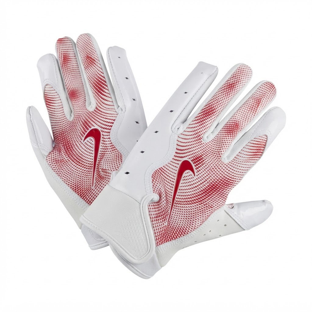 Nike Vapor Jet 8.0 Football Gloves Red/white