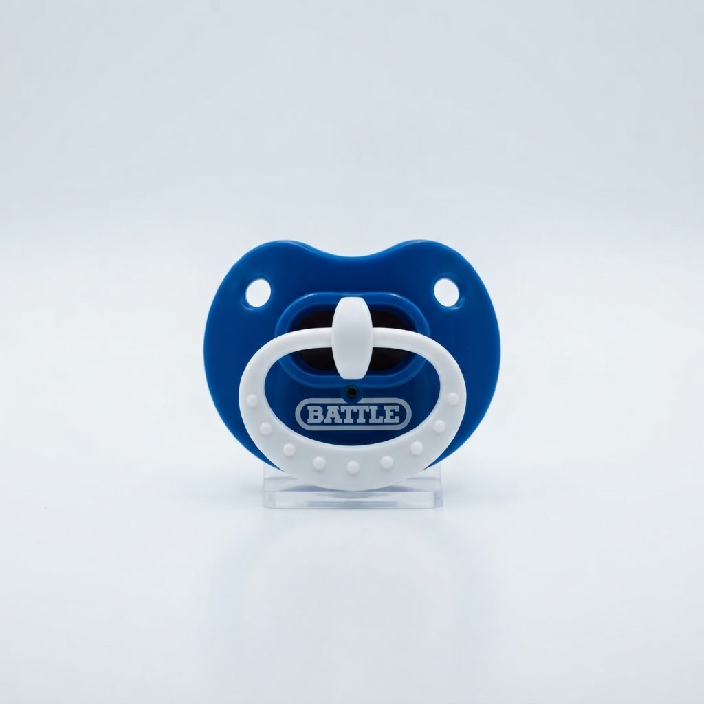 Royal blue Battle Sports Binky Oxygen Football Mouthguard Detachable Strap