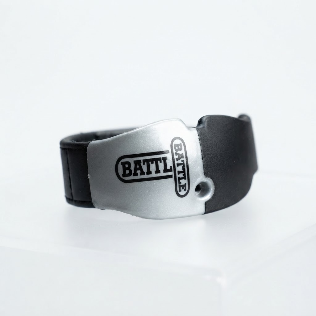 Battle sports black and silver lip guard 