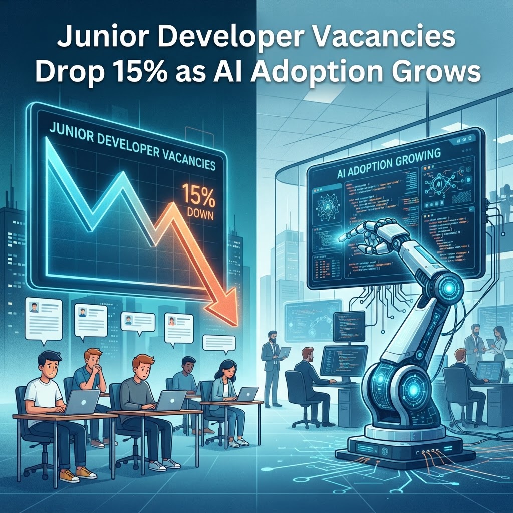 Junior Developer Vacancies Drop 15% as AI Adoption Grows