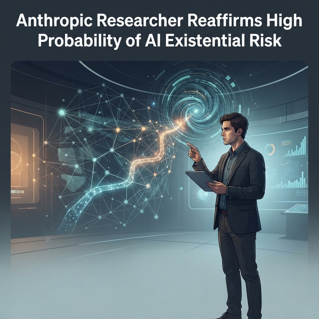 Anthropic Researcher Reaffirms High Probability of AI Existential Risk