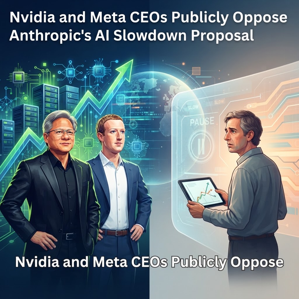 Nvidia and Meta CEOs Publicly Oppose Anthropic's AI Slowdown Proposal