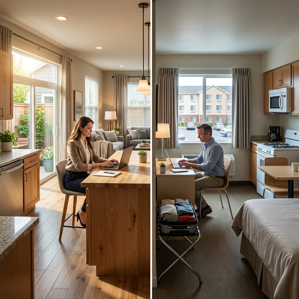 Corporate Housing vs Extended-Stay Hotels: How to Compare Them Honestly