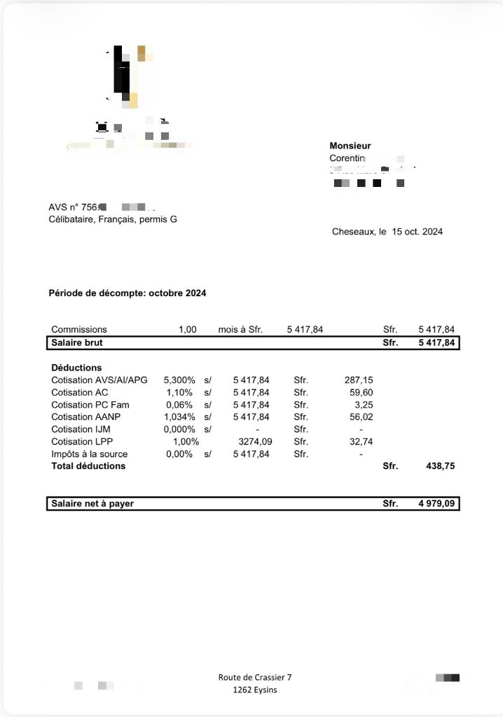 Décompte - Corentin