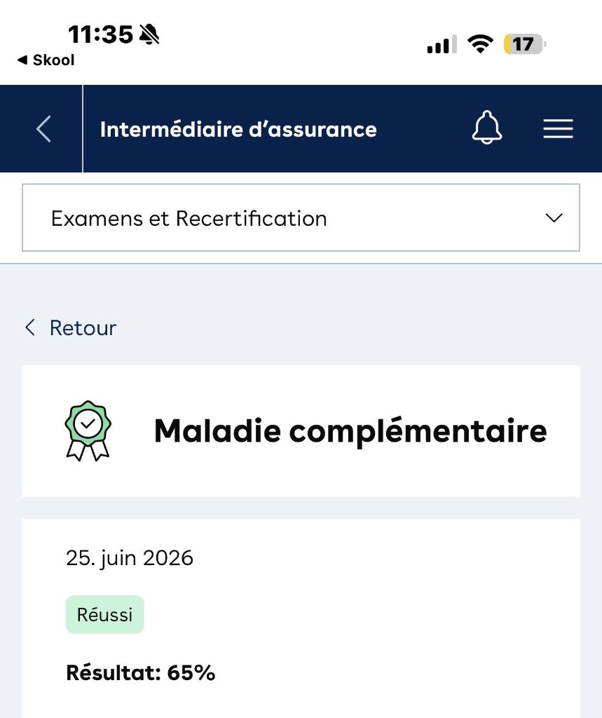 Maladie complémentaire — 65%