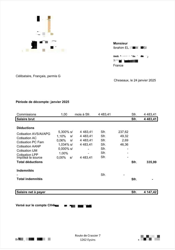 Décompte - Ibrahim E.