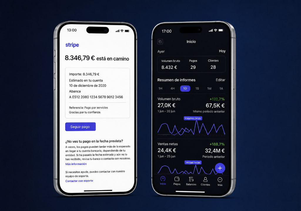 Pagos recibidos en Stripe