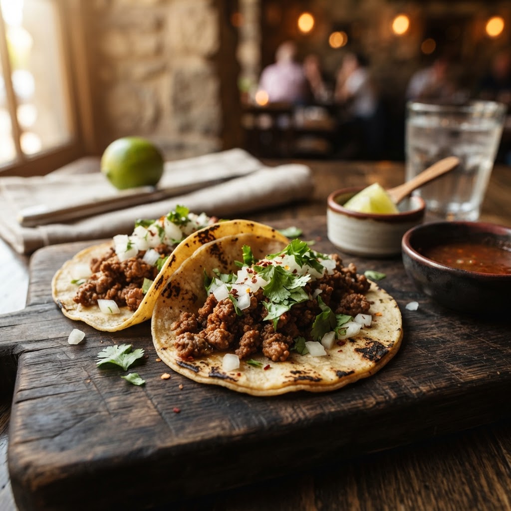 Tacos de carne molida