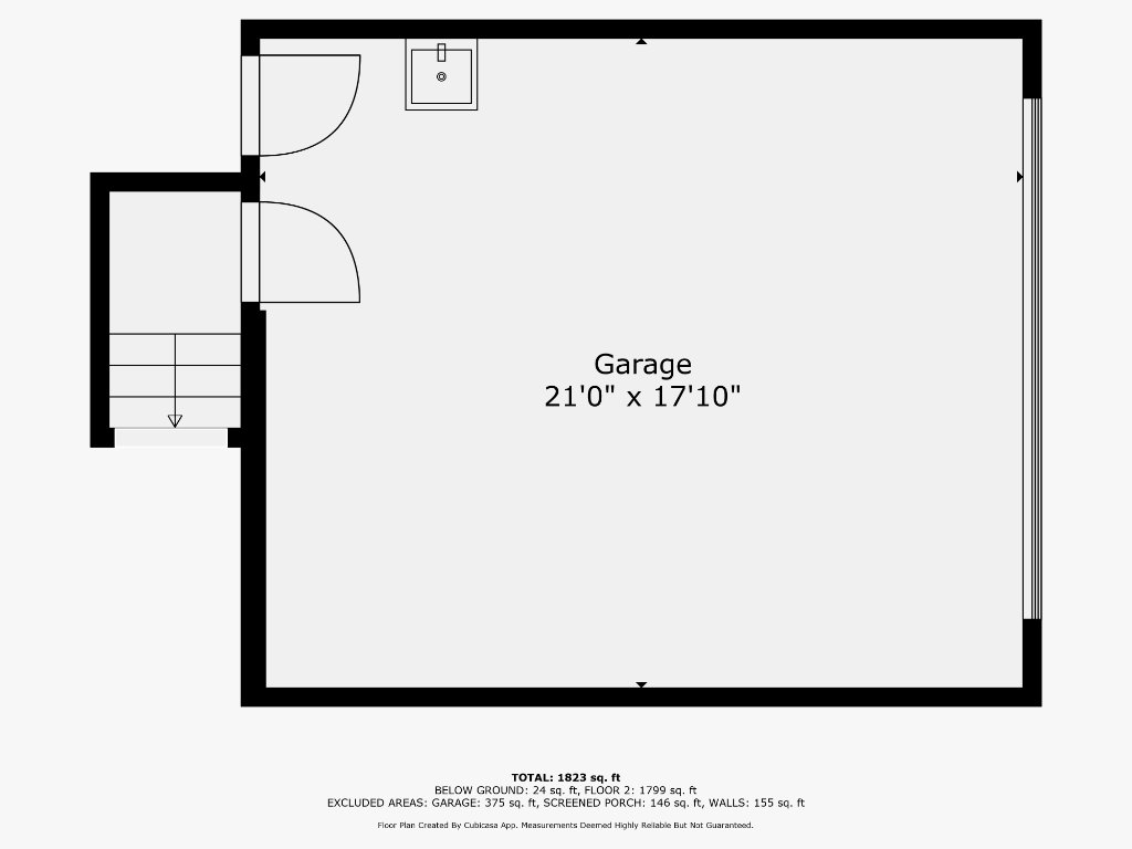 1st Floor Plan with approximate dimensions