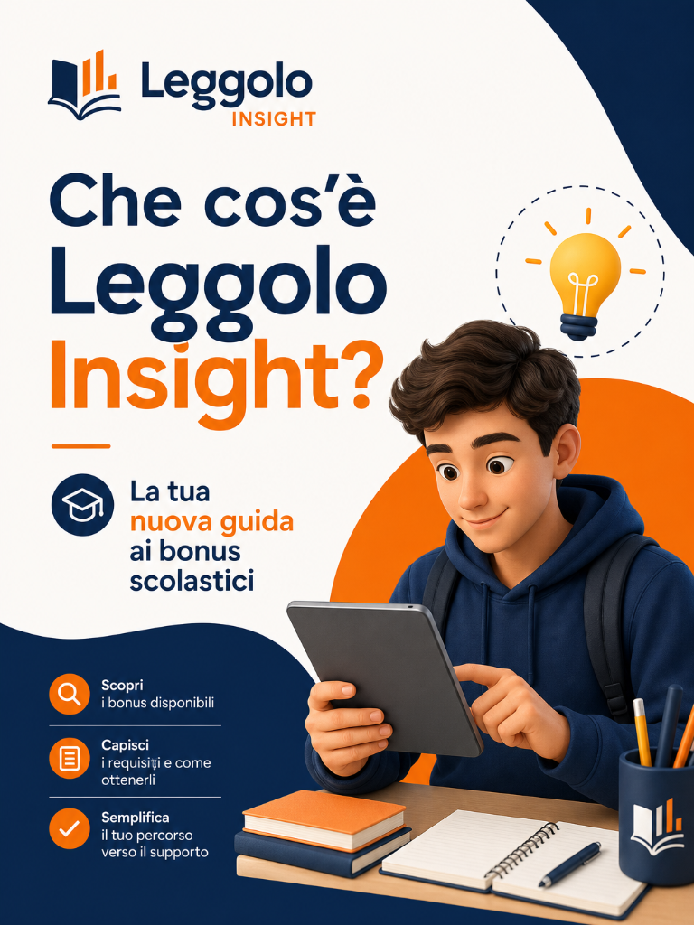 Leggolo Insight — Studente con tablet