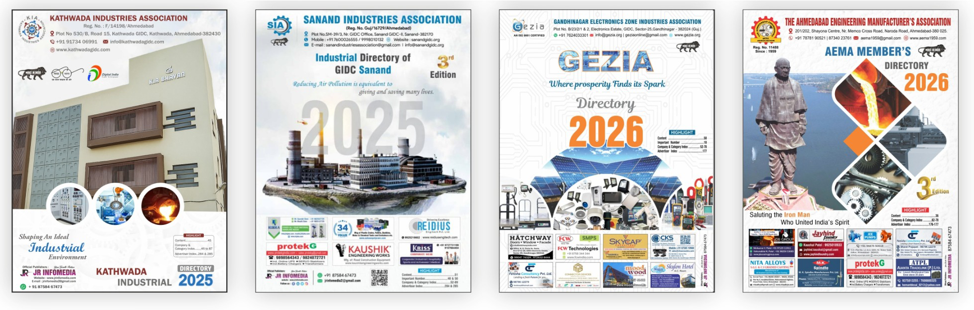Industrial Directory Covers - Kathwada, Sanand, GEZIA, AEMA