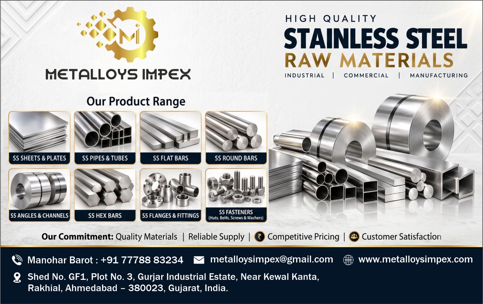 Metalloys Impex - Stainless Steel Raw Materials