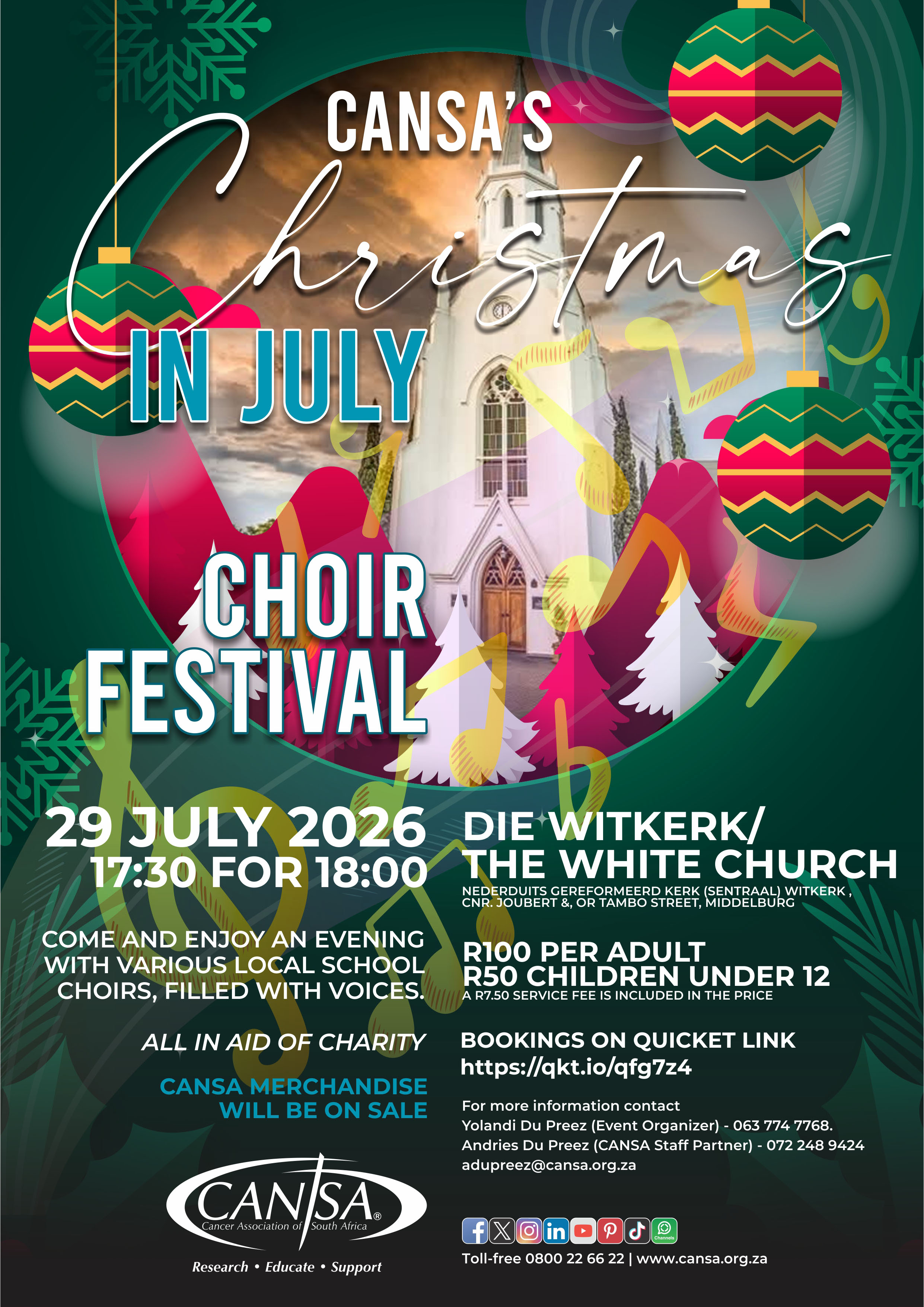 CANSA'S Christmas in July Choir Festival.