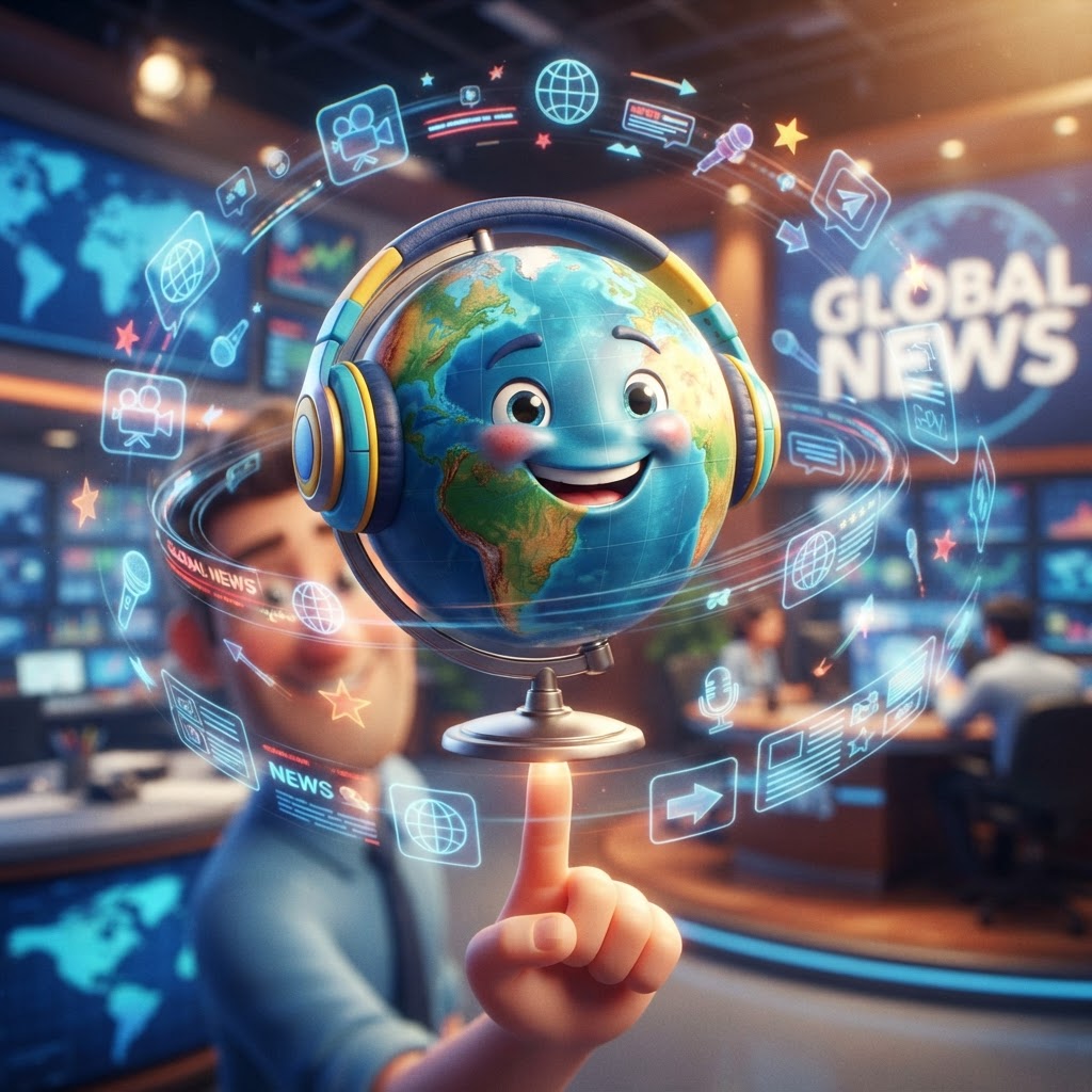World news illustration