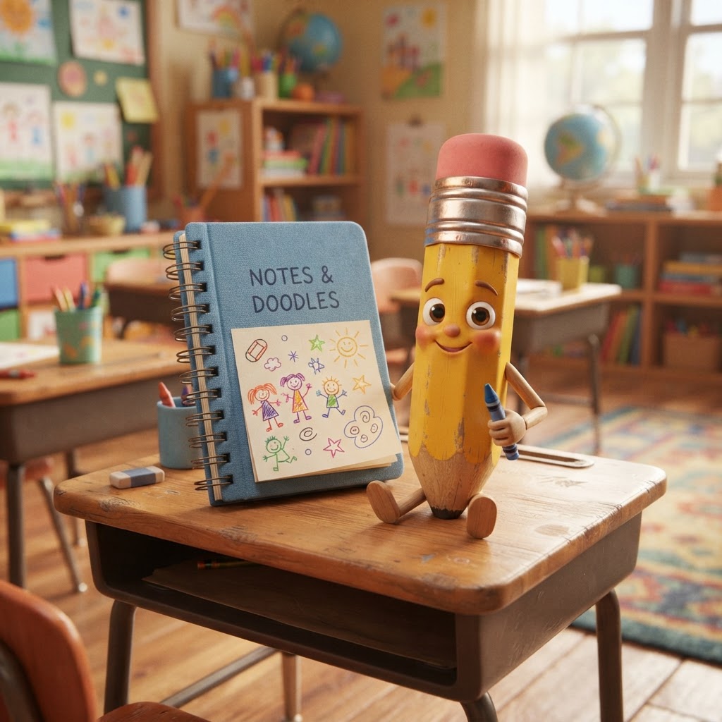 School vocabulary illustration